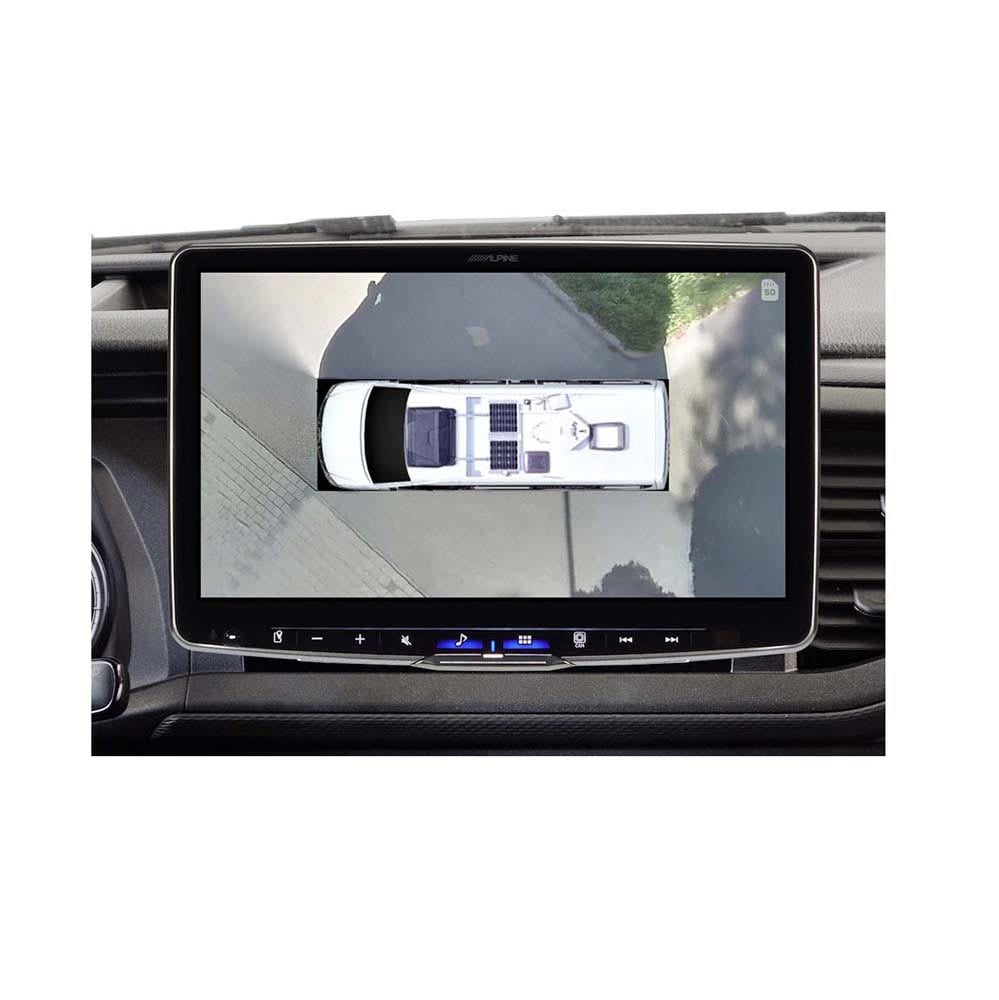 Alpine HCS-T100 bovenaanzicht camper camera systeem bij Ataf Turnhout