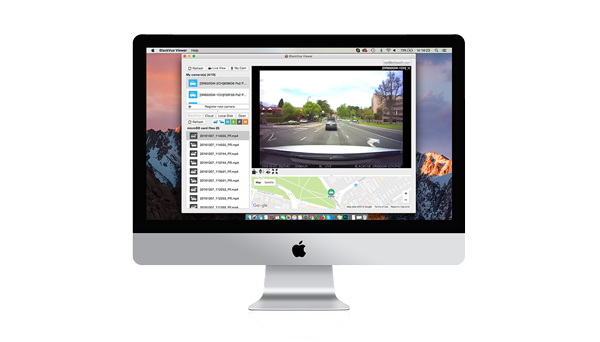 PC Viewer voor de Blackvue dash cam voor het herbekijken van opnames.